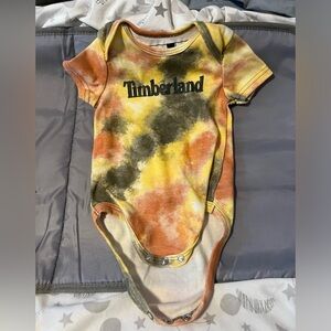 Unisex baby timberland onesie with snaps